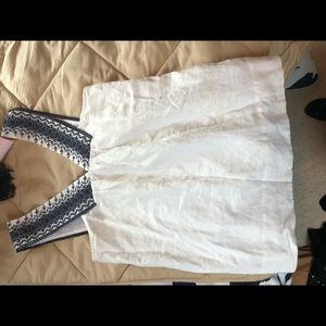 J. Crew Tops - White tank top with design on straps J. Crew Tops - White tank top with design on straps